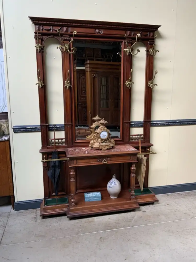 Antik - Garderobe, Kleiderständer, Nußbaum - Jugendstil - Lieferung möglich! 1