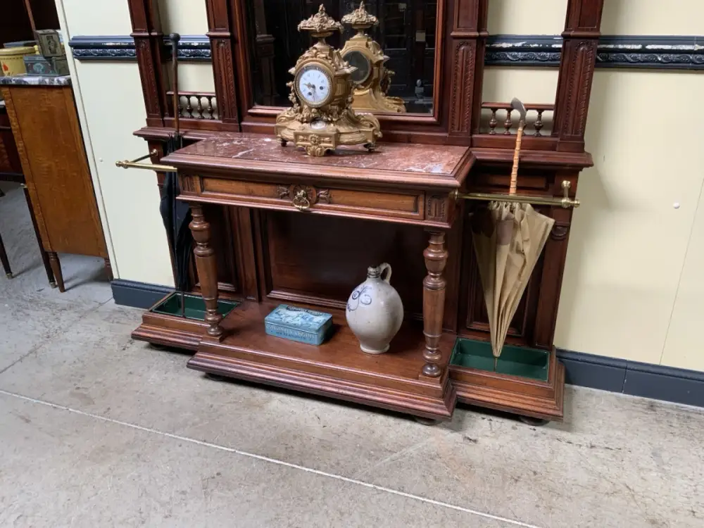 Antik - Garderobe, Kleiderständer, Nußbaum - Jugendstil - Lieferung möglich! 10