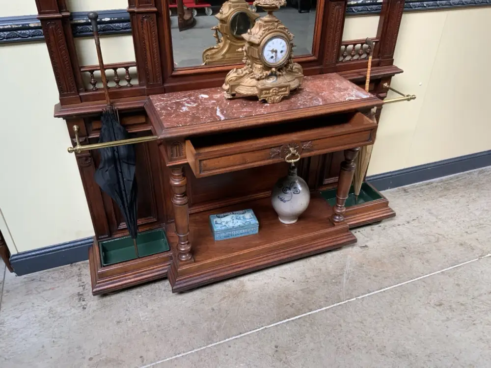 Antik - Garderobe, Kleiderständer, Nußbaum - Jugendstil - Lieferung möglich! 16