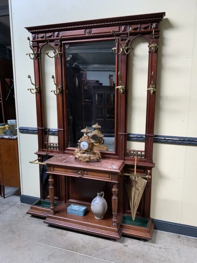 Antik - Garderobe, Kleiderständer, Nußbaum - Jugendstil - Lieferung möglich! 2