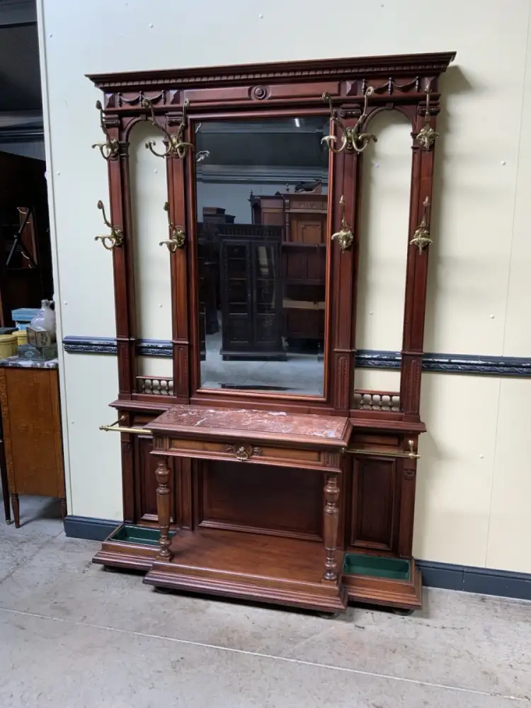 Antik - Garderobe, Kleiderständer, Nußbaum - Jugendstil - Lieferung möglich! 20