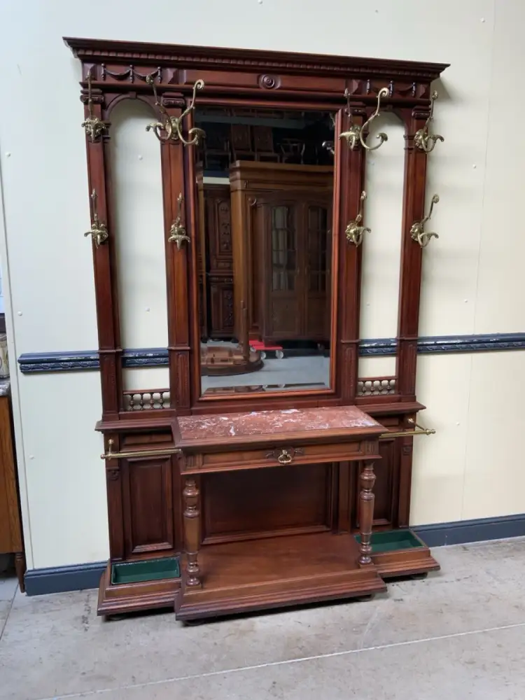 Antik - Garderobe, Kleiderständer, Nußbaum - Jugendstil - Lieferung möglich! 21