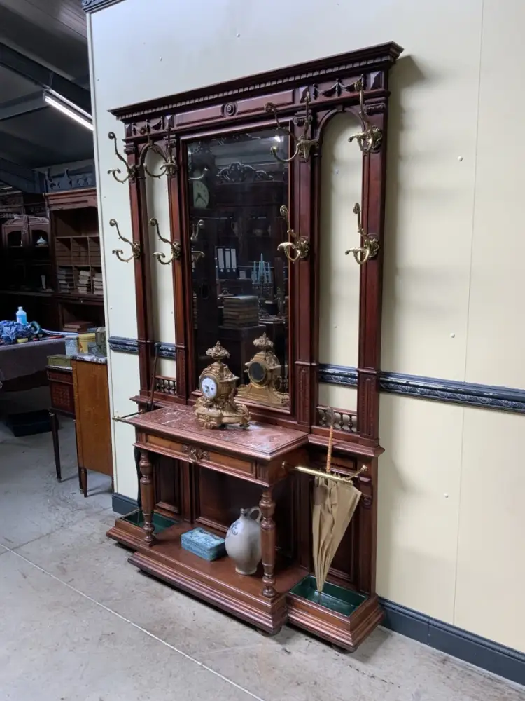 Antik - Garderobe, Kleiderständer, Nußbaum - Jugendstil - Lieferung möglich! 3