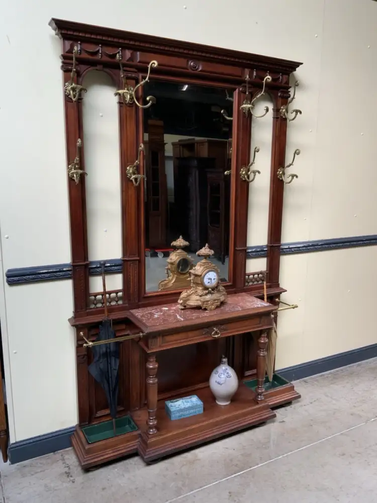 Antik - Garderobe, Kleiderständer, Nußbaum - Jugendstil - Lieferung möglich! 4