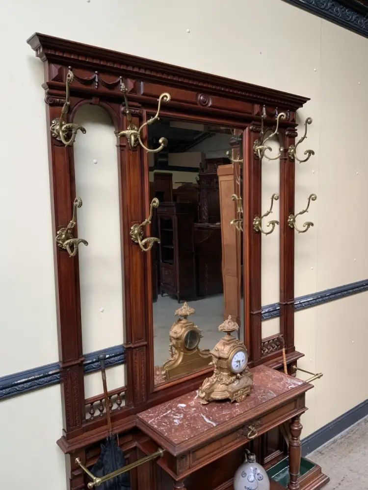 Antik - Garderobe, Kleiderständer, Nußbaum - Jugendstil - Lieferung möglich! 8