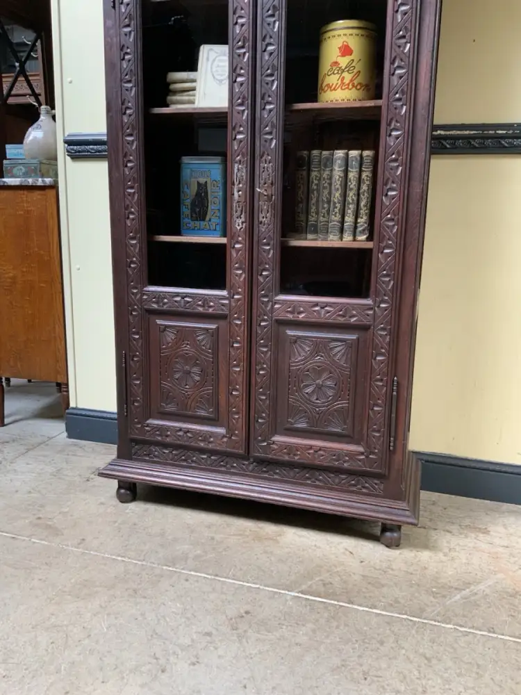 Antike Bretonische Vitrine, Bücherschrank , Traumhaft  -  Lieferung möglich!    13