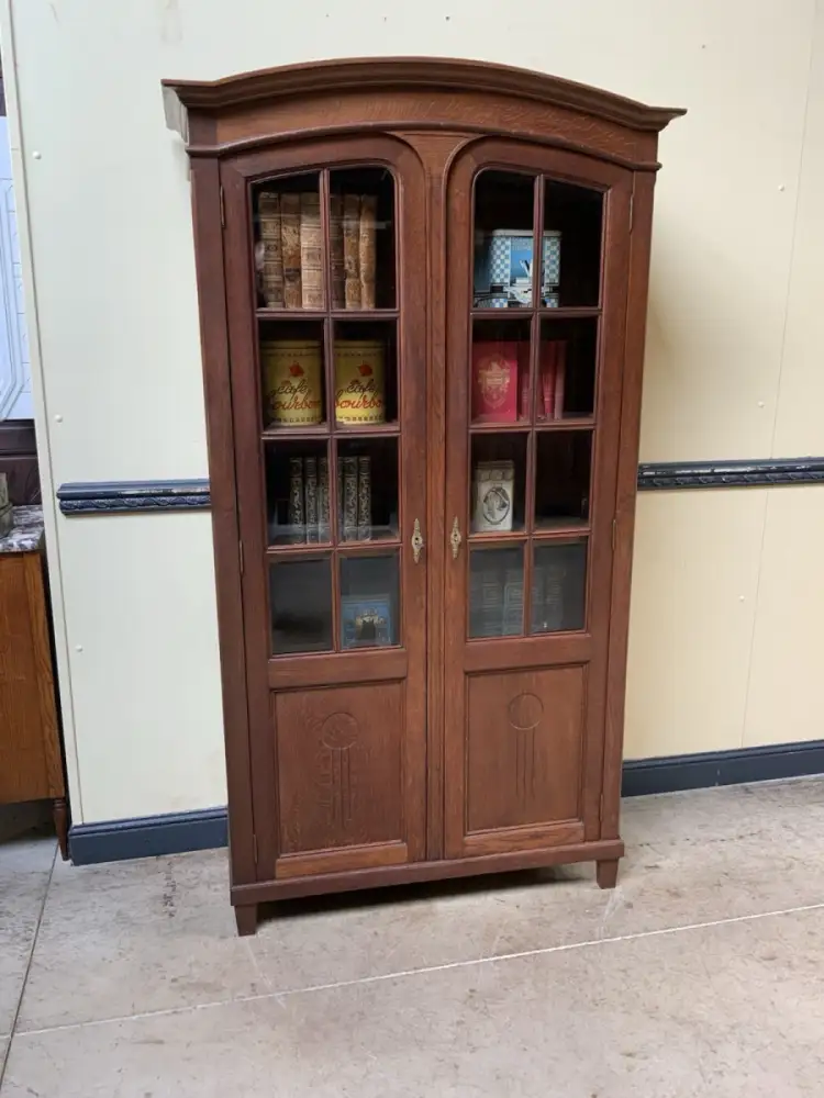 Antiker Jugendstil Bücherschrank, Vitrine, Traumhaft - Lieferung möglich! 1