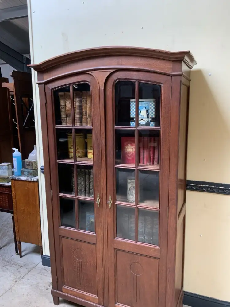 Antiker Jugendstil Bücherschrank, Vitrine, Traumhaft - Lieferung möglich! 10
