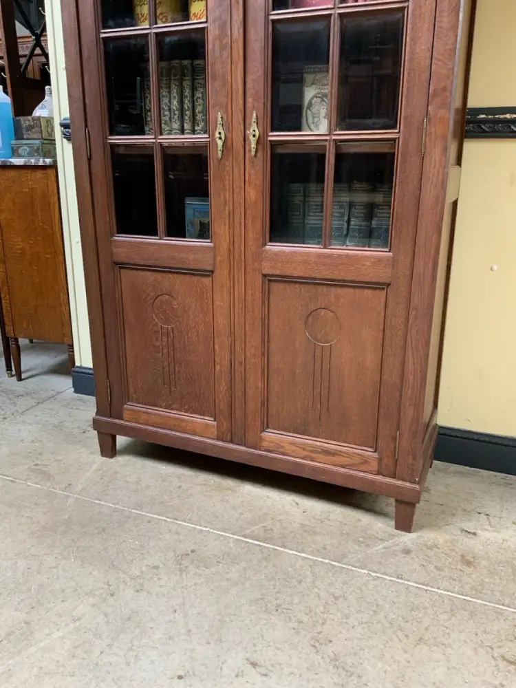 Antiker Jugendstil Bücherschrank, Vitrine, Traumhaft - Lieferung möglich! 11