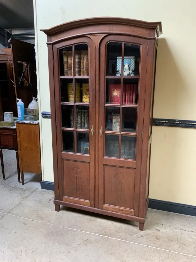 Antiker Jugendstil Bücherschrank, Vitrine, Traumhaft - Lieferung möglich! 2