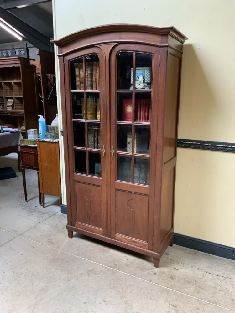 Antiker Jugendstil Bücherschrank, Vitrine, Traumhaft - Lieferung möglich! 3