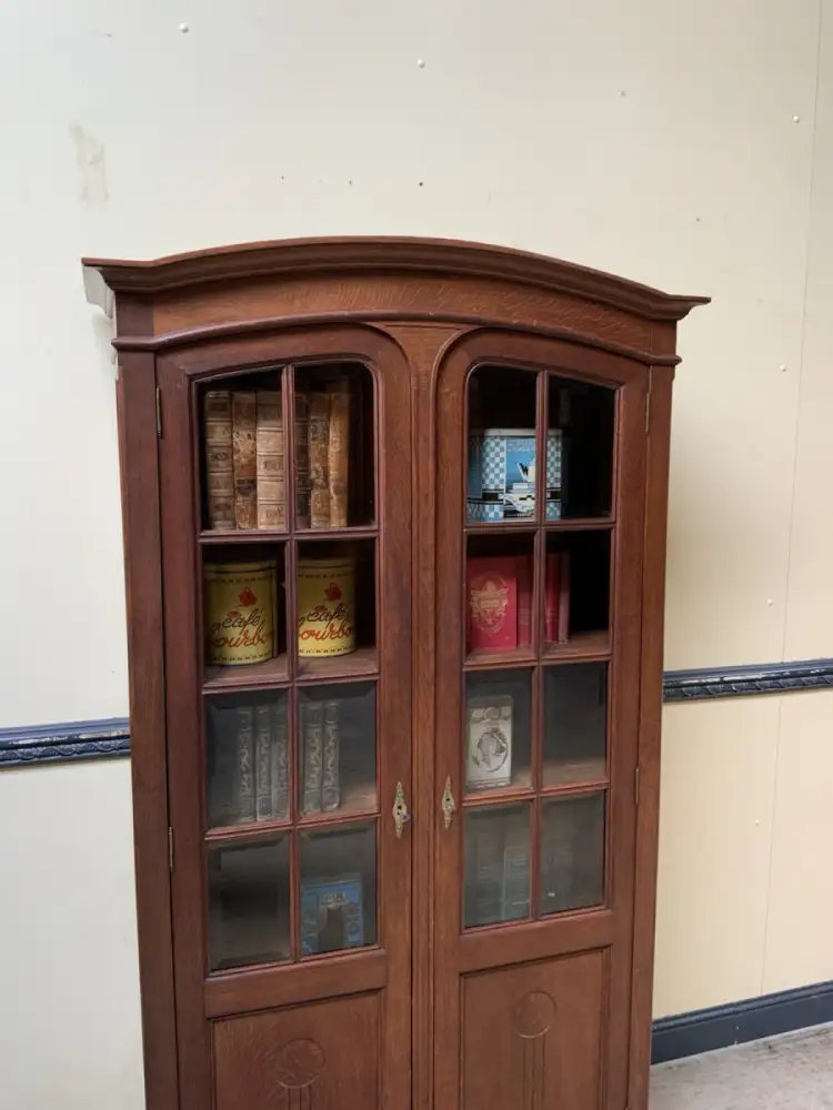 Antiker Jugendstil Bücherschrank, Vitrine, Traumhaft - Lieferung möglich! 7