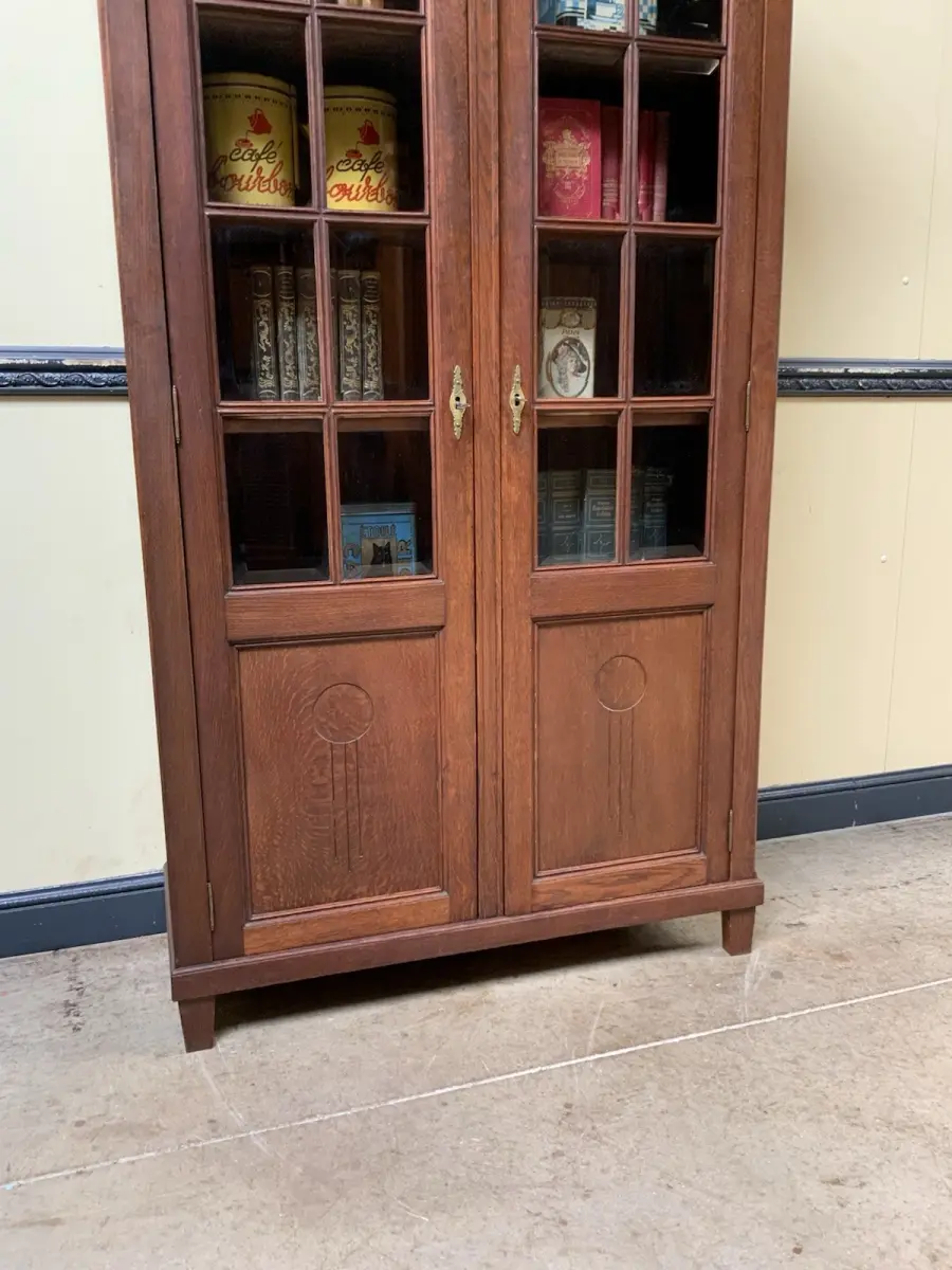 Antiker Jugendstil Bücherschrank, Vitrine, Traumhaft - Lieferung möglich! 8