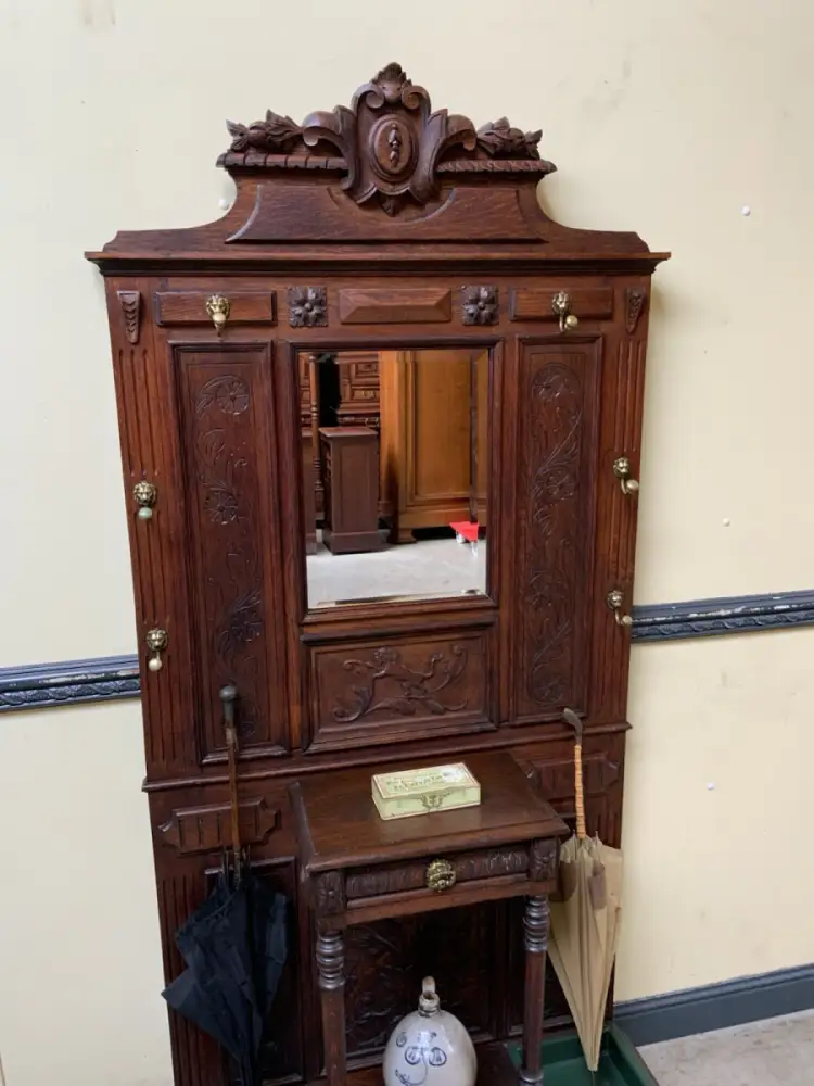 Antike  Garderobe, Kleiderständer - Gründerzeit - Lieferung möglich! 10