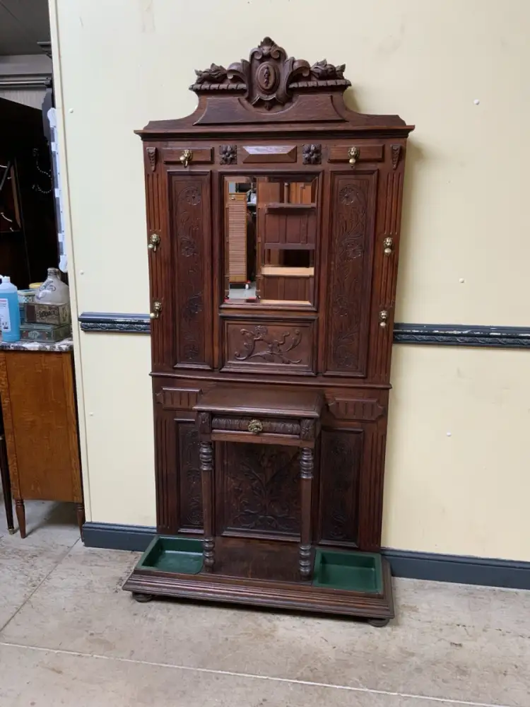 Antike  Garderobe, Kleiderständer - Gründerzeit - Lieferung möglich! 18