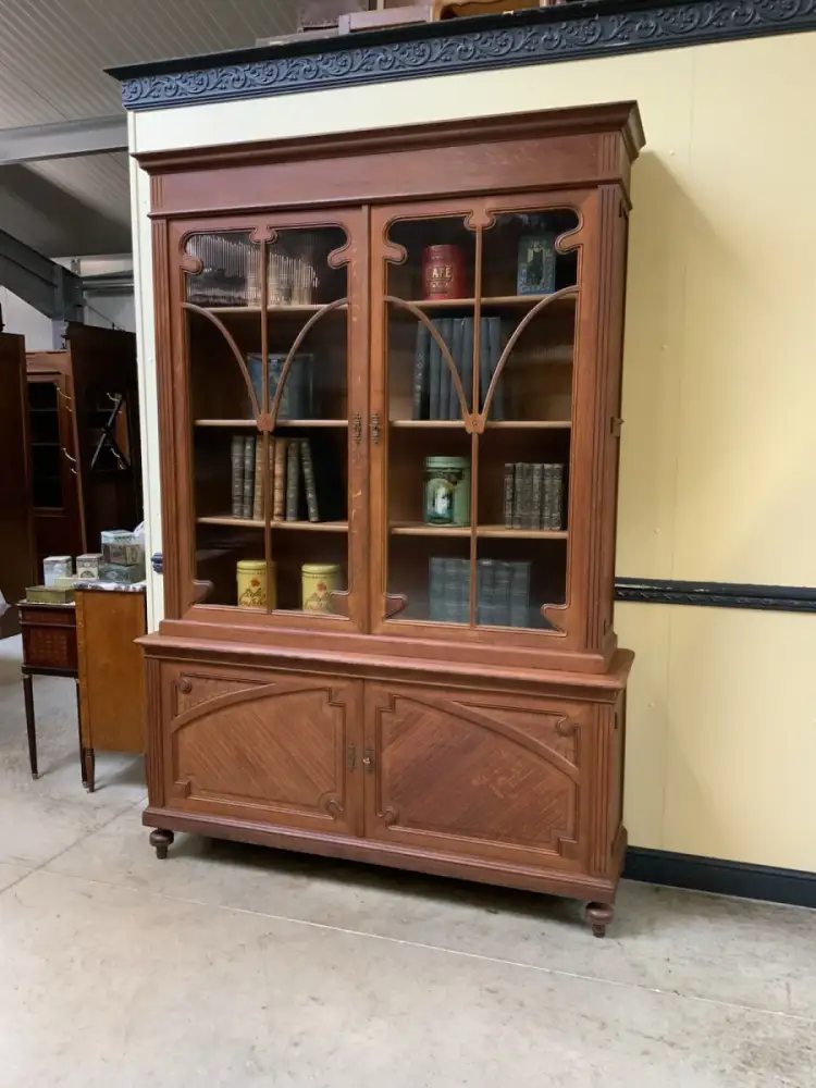 Antiker monumentaler Jugendstil Bücherschrank, Buffet,   - Lieferung möglich! 1