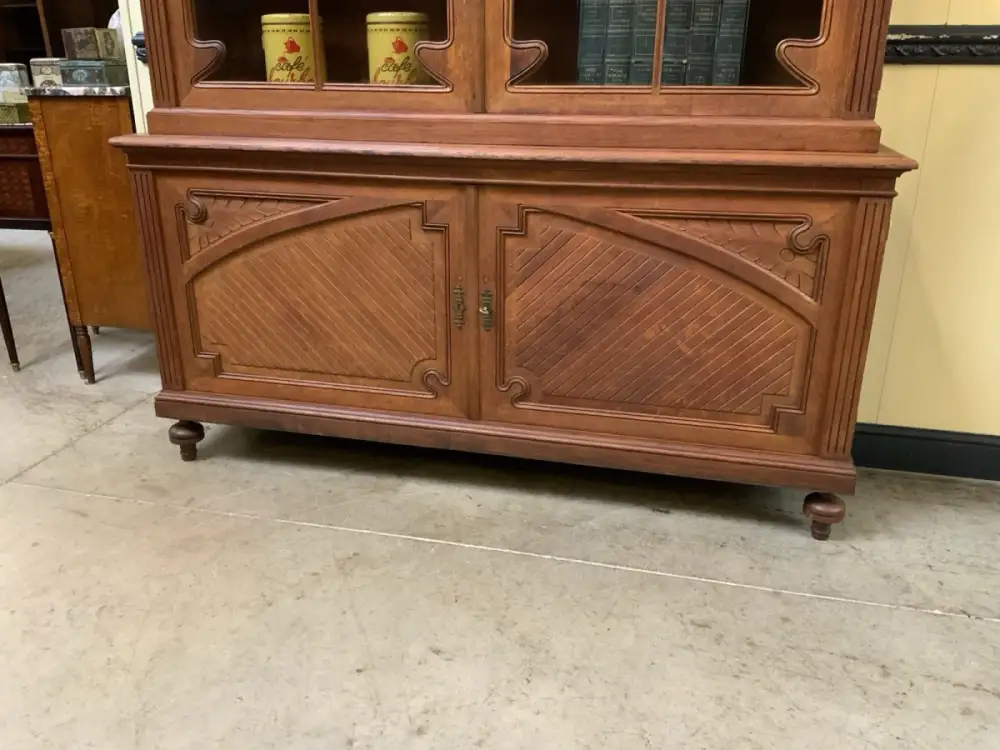 Antiker monumentaler Jugendstil Bücherschrank, Buffet,   - Lieferung möglich! 12