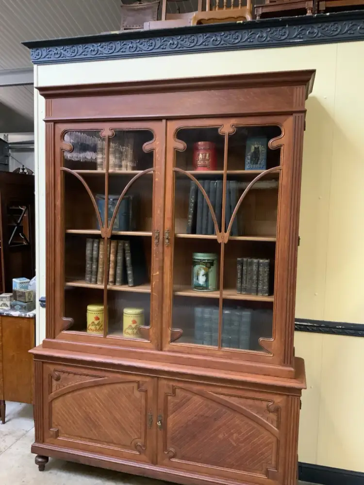 Antiker monumentaler Jugendstil Bücherschrank, Buffet,   - Lieferung möglich! 13