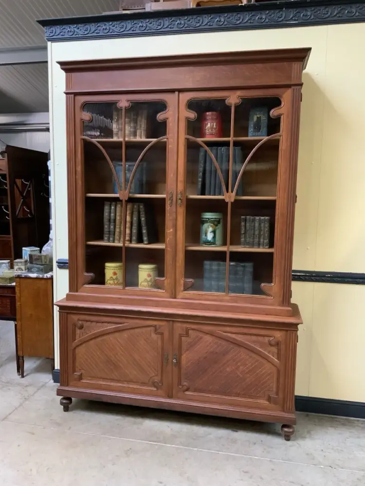 Antiker monumentaler Jugendstil Bücherschrank, Buffet,   - Lieferung möglich! 14