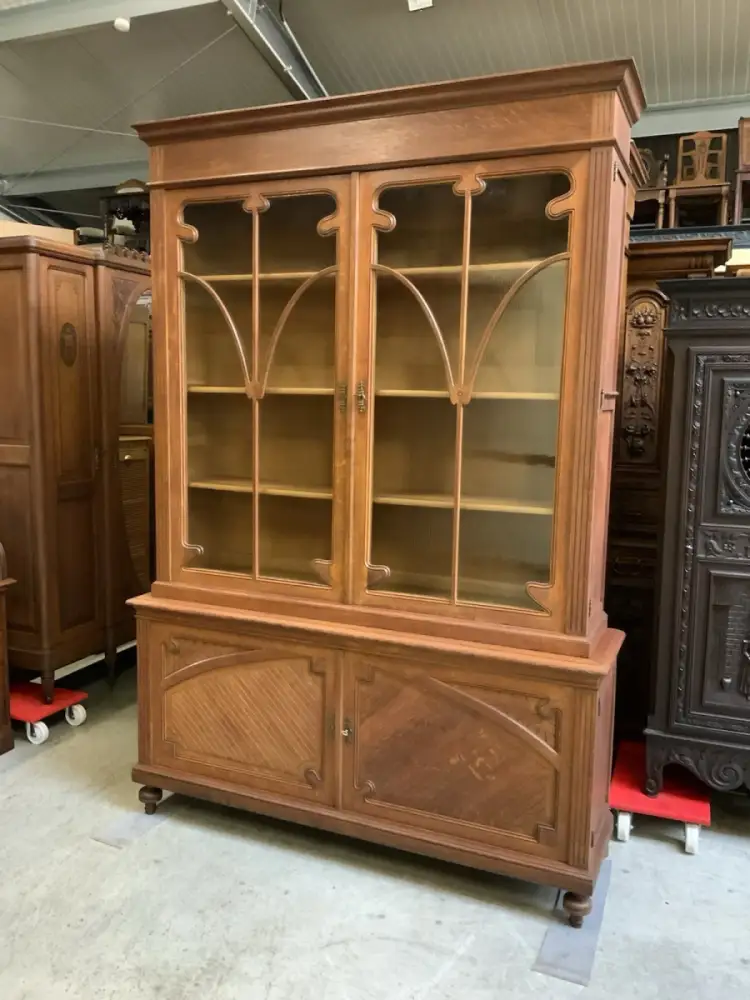 Antiker monumentaler Jugendstil Bücherschrank, Buffet,   - Lieferung möglich! 15