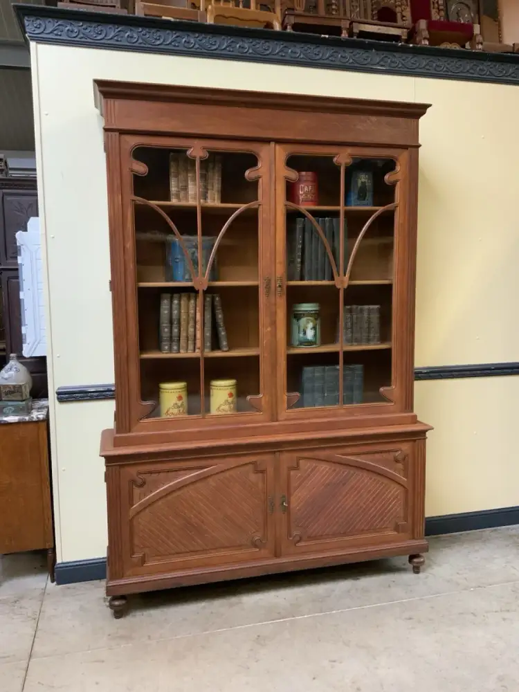 Antiker monumentaler Jugendstil Bücherschrank, Buffet,   - Lieferung möglich! 2