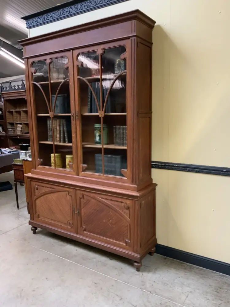 Antiker monumentaler Jugendstil Bücherschrank, Buffet,   - Lieferung möglich! 4