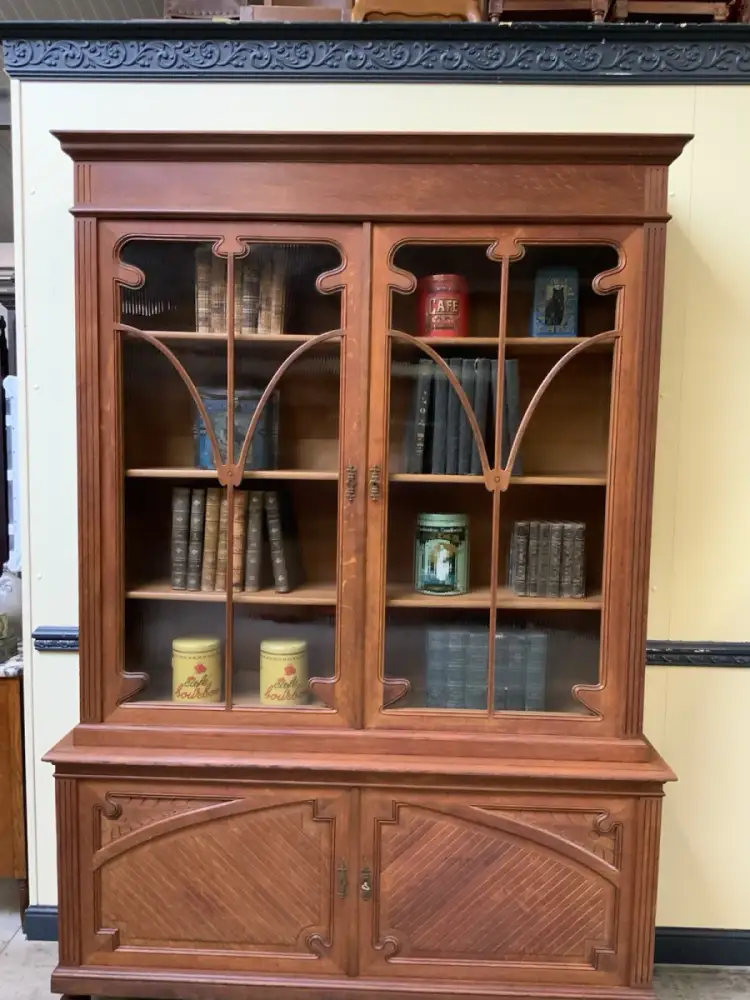 Antiker monumentaler Jugendstil Bücherschrank, Buffet,   - Lieferung möglich! 7