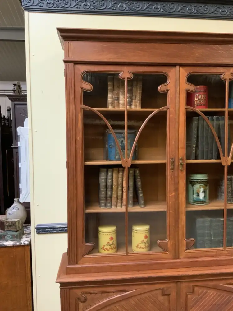 Antiker monumentaler Jugendstil Bücherschrank, Buffet,   - Lieferung möglich! 8