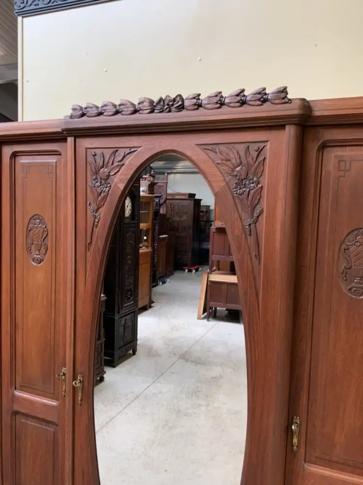 Antik - Kleiderschrank mit Wäschefächer - Jugendstil -  Lieferung möglich! 11