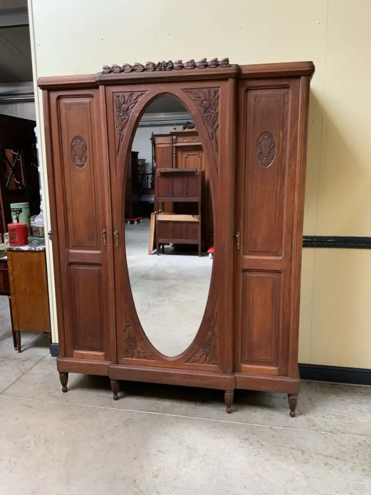 Antik - Kleiderschrank mit Wäschefächer - Jugendstil -  Lieferung möglich! 2