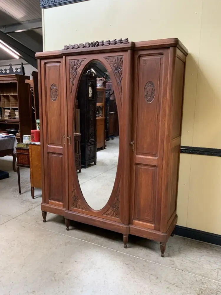 Antik - Kleiderschrank mit Wäschefächer - Jugendstil -  Lieferung möglich! 3