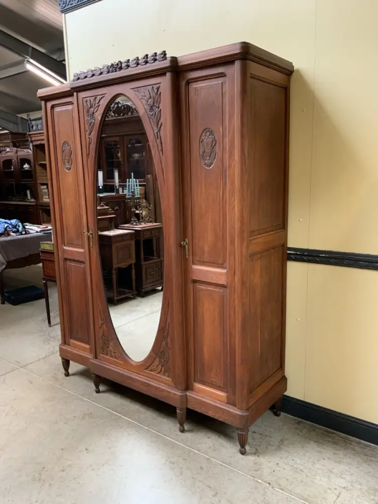 Antik - Kleiderschrank mit Wäschefächer - Jugendstil -  Lieferung möglich! 4