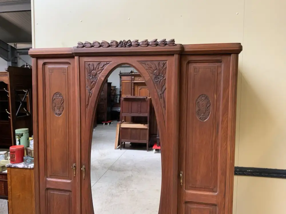 Antik - Kleiderschrank mit Wäschefächer - Jugendstil -  Lieferung möglich! 9