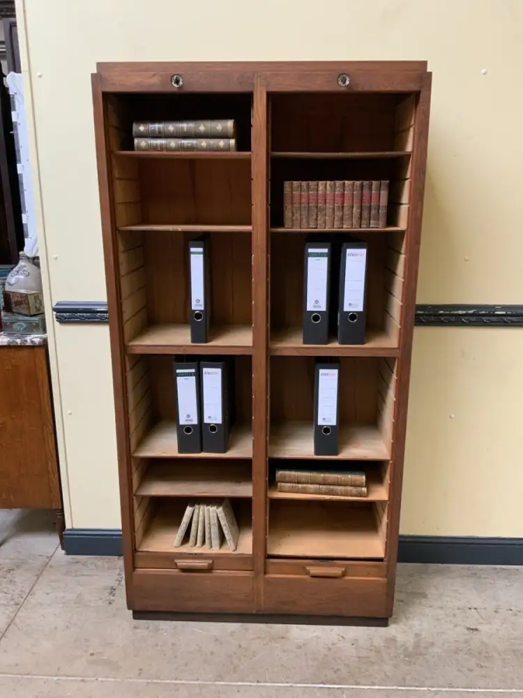 Antik - Archiv Rollladen Schrank, Vertiko, Jugendstil - Lieferung möglich! 11