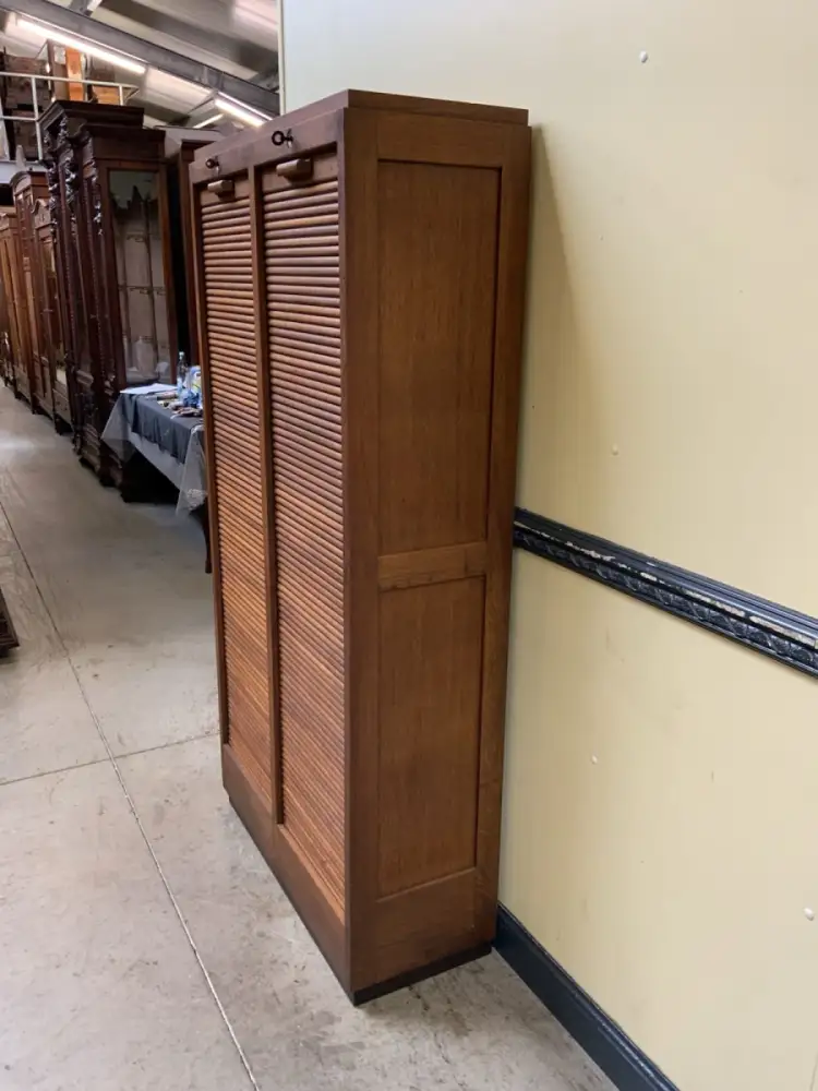 Antik - Archiv Rollladen Schrank, Vertiko, Jugendstil - Lieferung möglich! 4