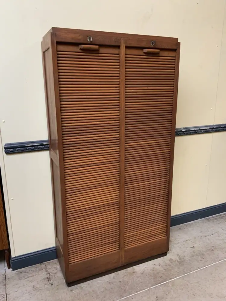 Antik - Archiv Rollladen Schrank, Vertiko, Jugendstil - Lieferung möglich! 6