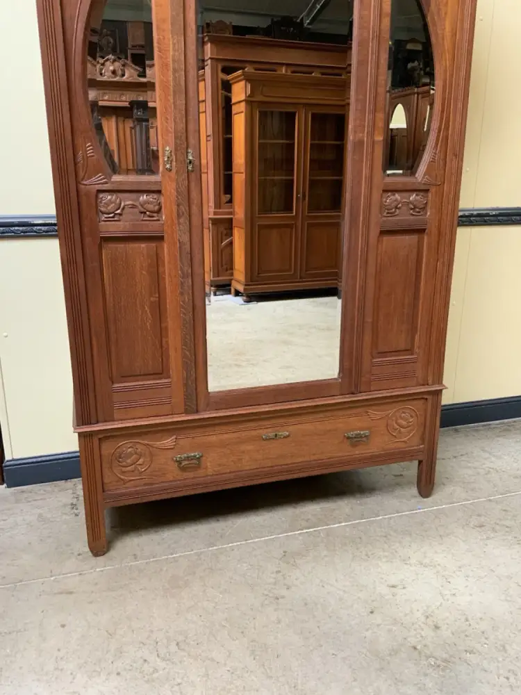 Antiker Jugendstil Kleiderschrank, Art Nouveau -  Lieferung möglich! 10