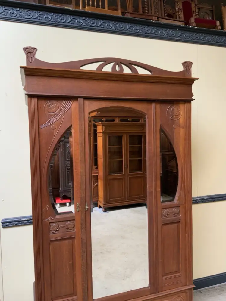 Antiker Jugendstil Kleiderschrank, Art Nouveau -  Lieferung möglich! 11