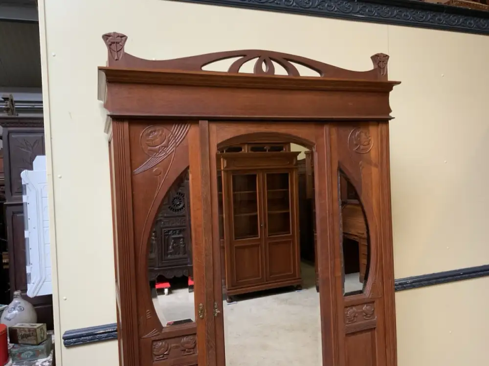 Antiker Jugendstil Kleiderschrank, Art Nouveau -  Lieferung möglich! 12