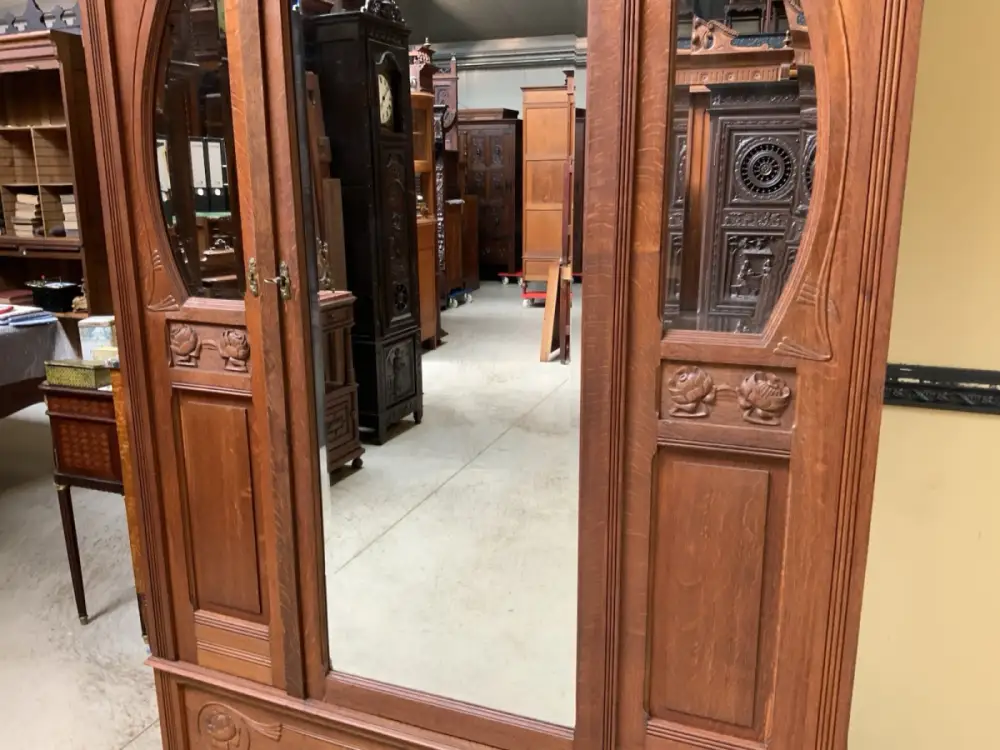 Antiker Jugendstil Kleiderschrank, Art Nouveau -  Lieferung möglich! 15