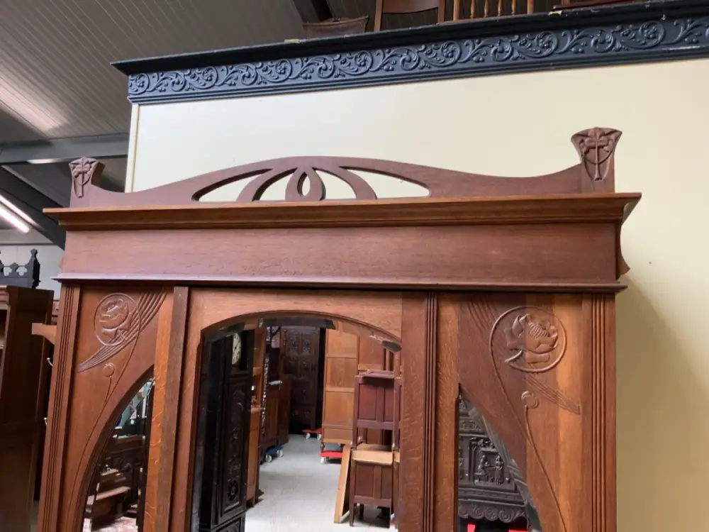 Antiker Jugendstil Kleiderschrank, Art Nouveau -  Lieferung möglich! 16