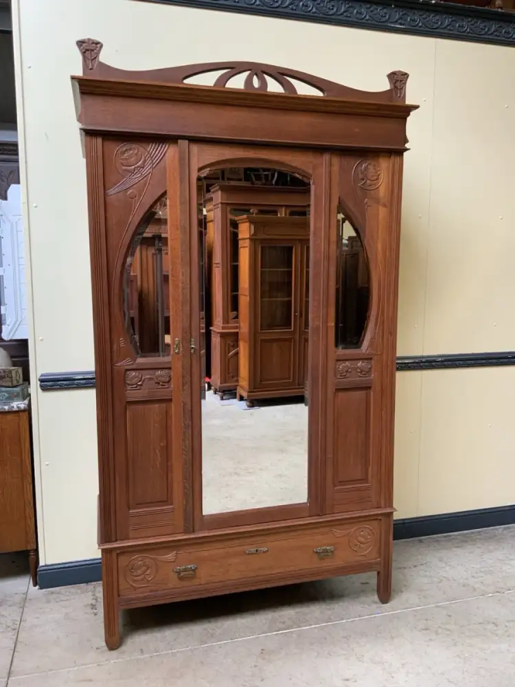 Antiker Jugendstil Kleiderschrank, Art Nouveau -  Lieferung möglich! 19