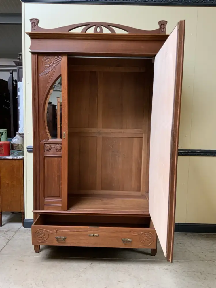 Antiker Jugendstil Kleiderschrank, Art Nouveau -  Lieferung möglich! 20
