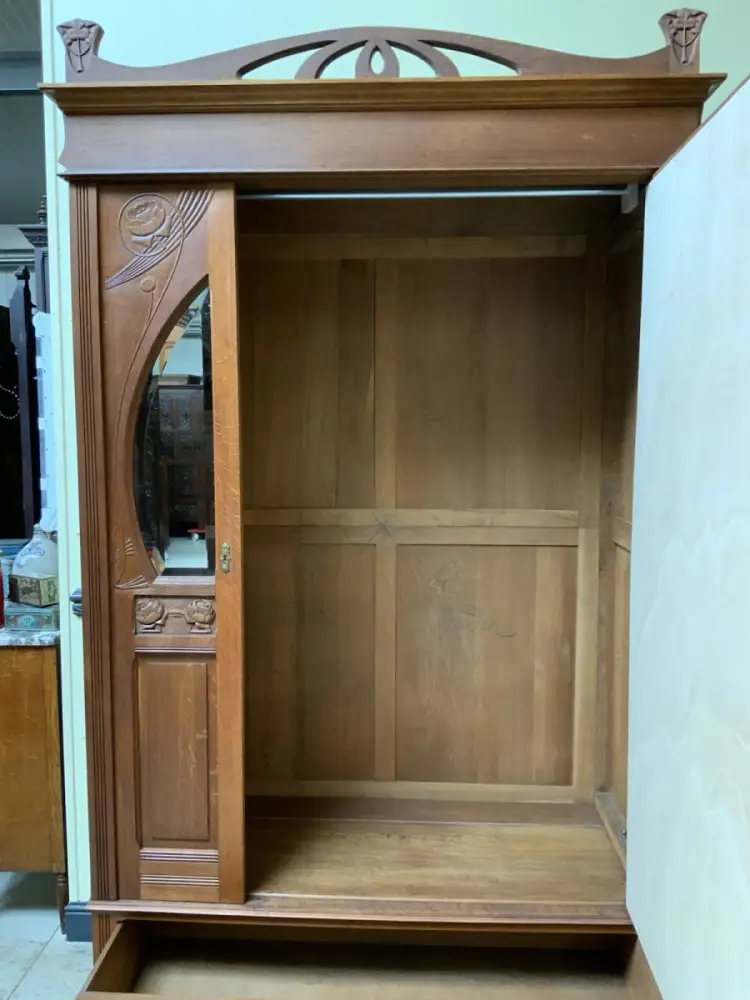 Antiker Jugendstil Kleiderschrank, Art Nouveau -  Lieferung möglich! 21