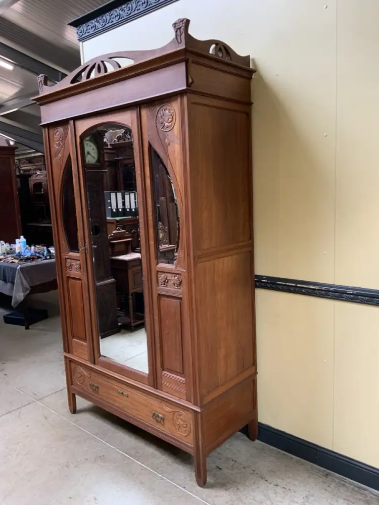 Antiker Jugendstil Kleiderschrank, Art Nouveau -  Lieferung möglich! 4