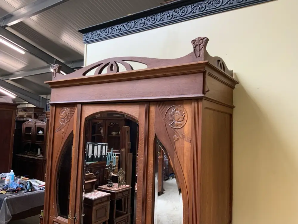 Antiker Jugendstil Kleiderschrank, Art Nouveau -  Lieferung möglich! 7