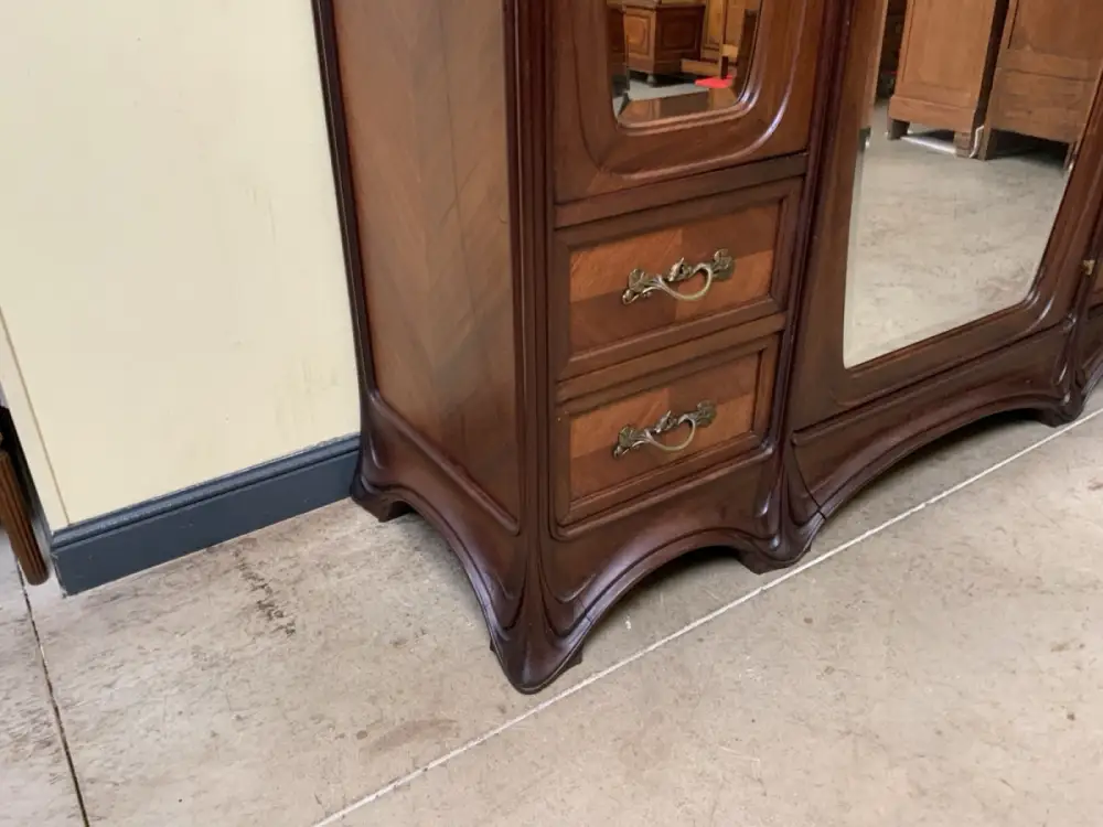 Antik Jugendstil Kleiderschrank, Wäsches. - feuvergoldete Bronze - Lieferung mög 12