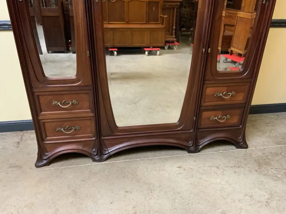 Antik Jugendstil Kleiderschrank, Wäscheschrank- Art Nouveau - Lieferung möglich! 8