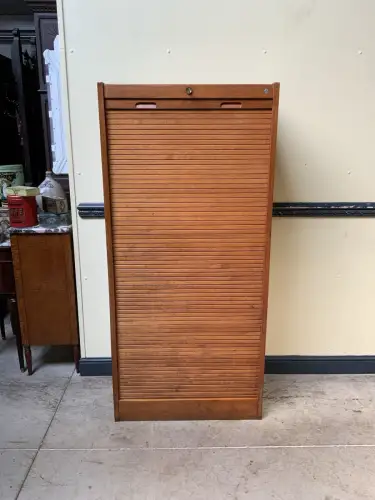 Antiker Art Deco Rollladen Archivschrank - Lieferung möglich!