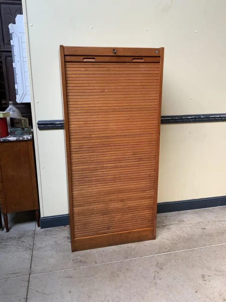 Antiker Art Deco Rollladen Archivschrank - Lieferung möglich! 1